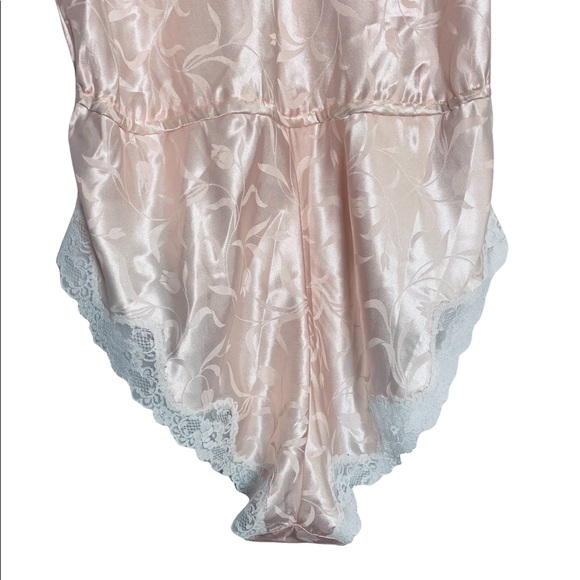 Vintage Laura Adams Womens Satin Silk Lace Teddie Lingerie Size Small - Picture 3 of 10